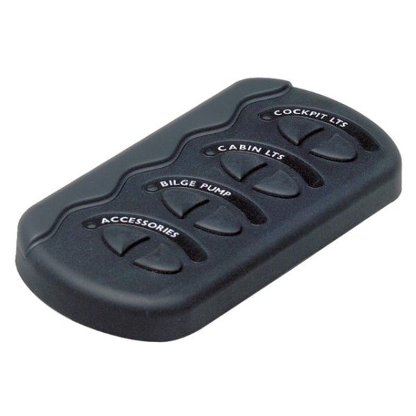 BEP Marine Schakelpaneel Contour II 4 schakelaars, 2 zekeringen