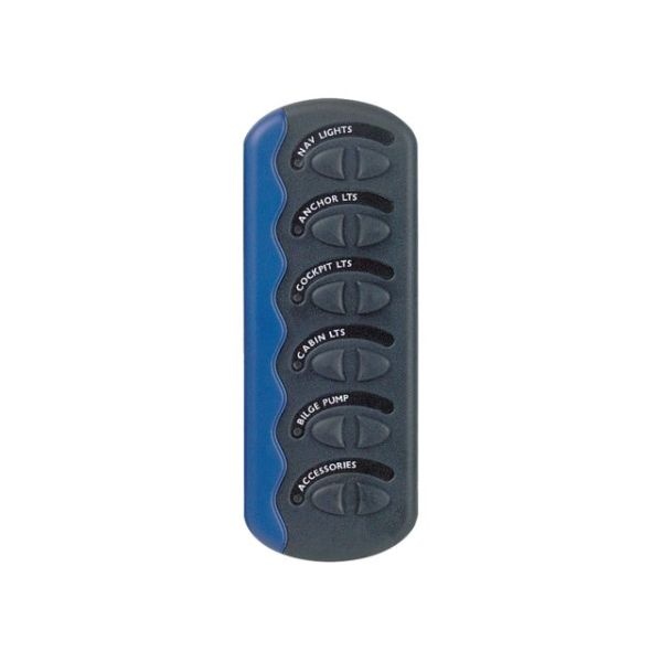 BEP Marine Schakelpaneel Contour II 6 schakelaars