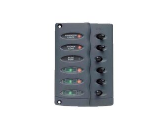 BEP Marine Schakelpaneel Contour 6 schakelaars