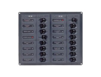 BEP Marine Circuit breaker paneel 12V 16-voudig