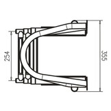 Talamex Zwemtrap telescopisch en opklapbaar met handgrepen RVS 	4 Treden