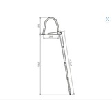 Talamex Zwemtrap telescopisch en opklapbaar met handgrepen RVS 	4 Treden