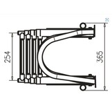 Talamex Zwemtrap telescopisch en opklapbaar met handgrepen RVS 	4 Treden