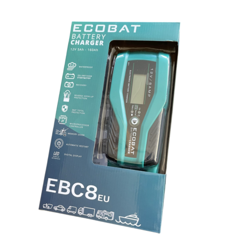 Ecobat Acculader 12V 8A EBC8-EU, foto 3 van 3