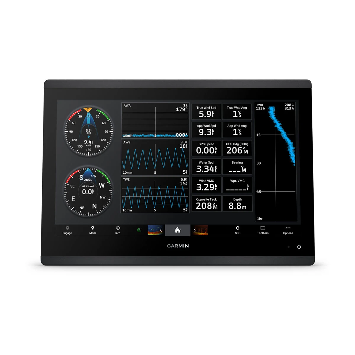Garmin GPSMAP® 1623 Zonder sonar, met wereldwijde basiskaart, foto 5 van 6
