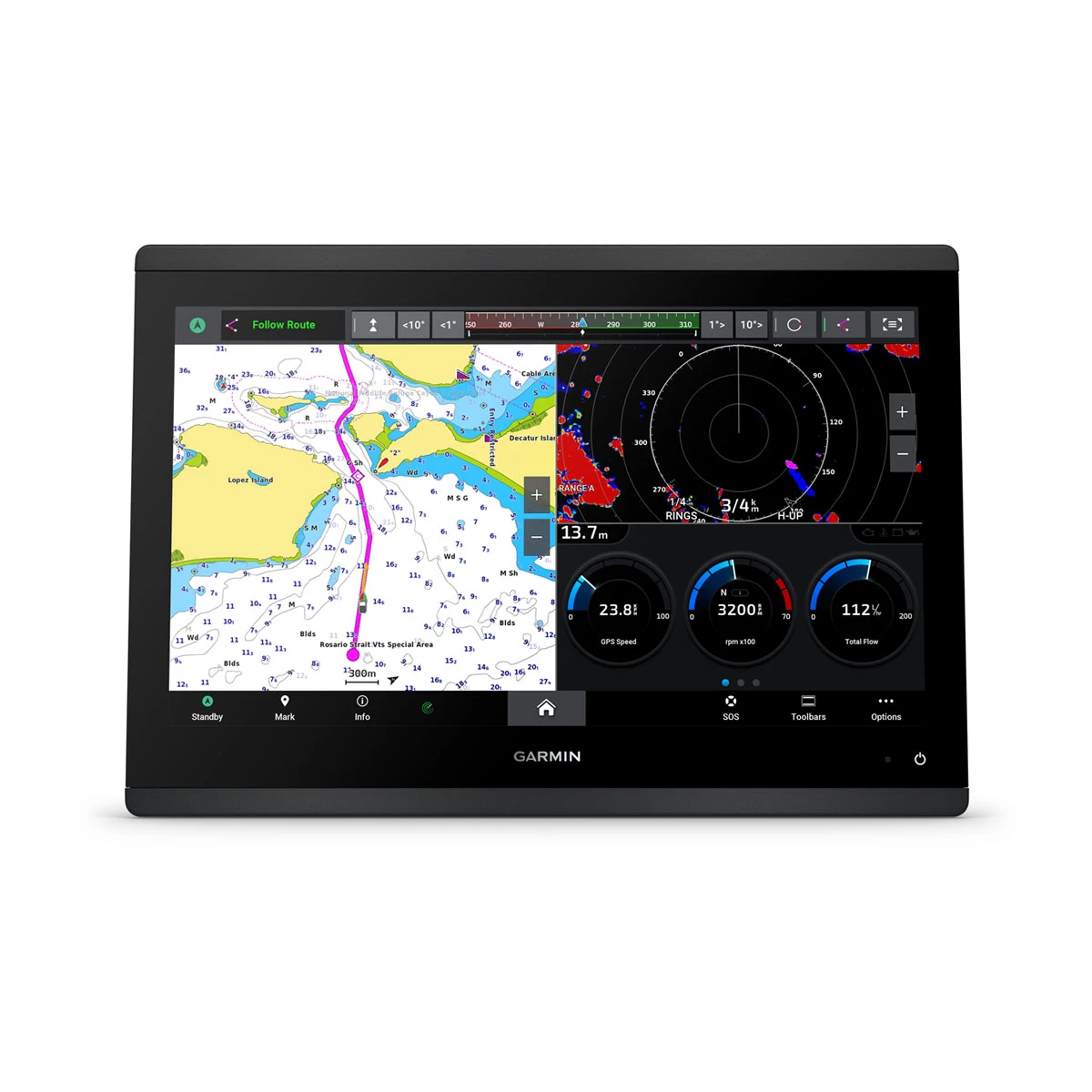 Garmin GPSMAP® 1623 Zonder sonar, met wereldwijde basiskaart, foto 6 van 6