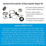 Quicksilver º 8M6012792 Impeller service kit Evinrude 85-225pk
