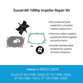 Quicksilver 8M6012818 Impeller service kit voor Suzuki 60-100PK