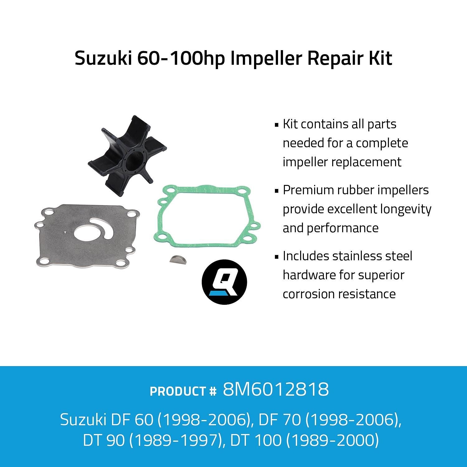 Quicksilver 8M6012818 Impeller service kit voor Suzuki 60-100PK, foto 2 van 2