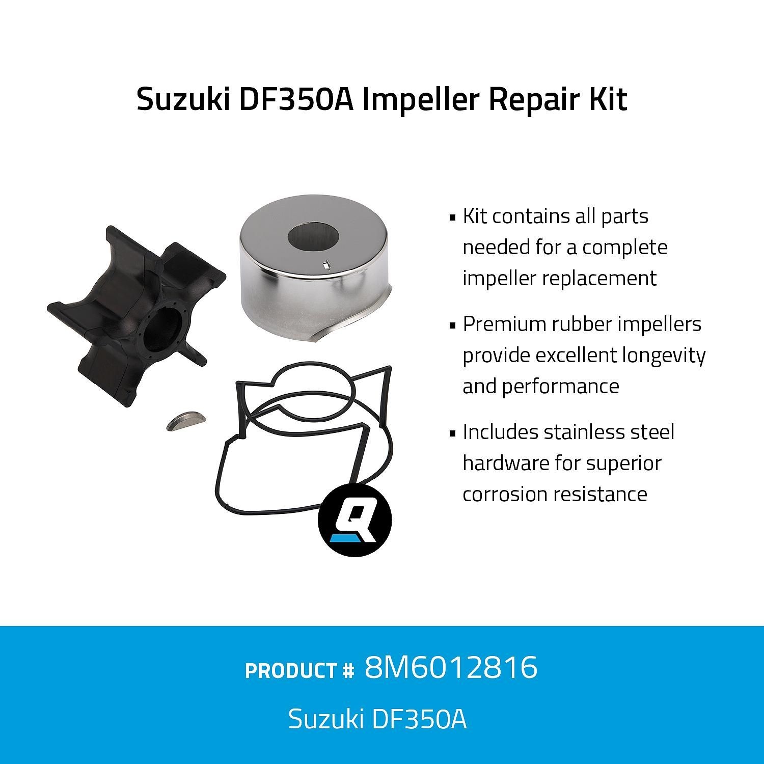 Quicksilver 8M6012816 Impeller service kit voor Suzuki DF350A, foto 3 van 3
