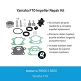 Quicksilver 8M6012800 Impeller service kit voor Yamaha F70