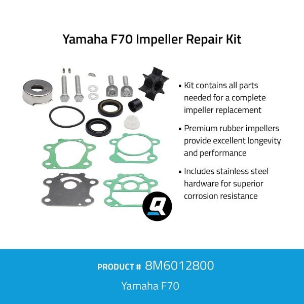 Quicksilver 8M6012800 Impeller service kit voor Yamaha F70, foto 2 van 2