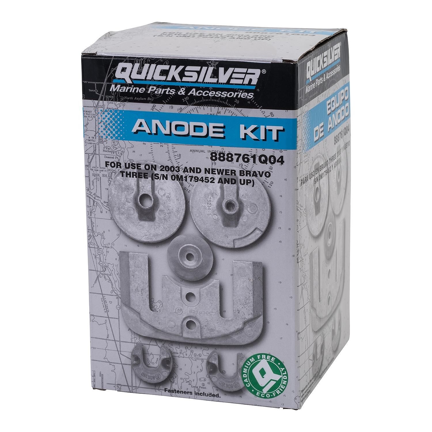 Quicksilver 888761Q04 Anode kit aluminium voor Mercruiser Bravo III, foto 2 van 2