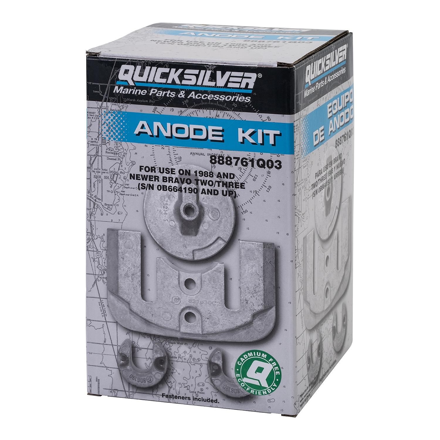 Quicksilver 888761Q03 Anode kit aluminium voor Mercruiser Bravo II en III