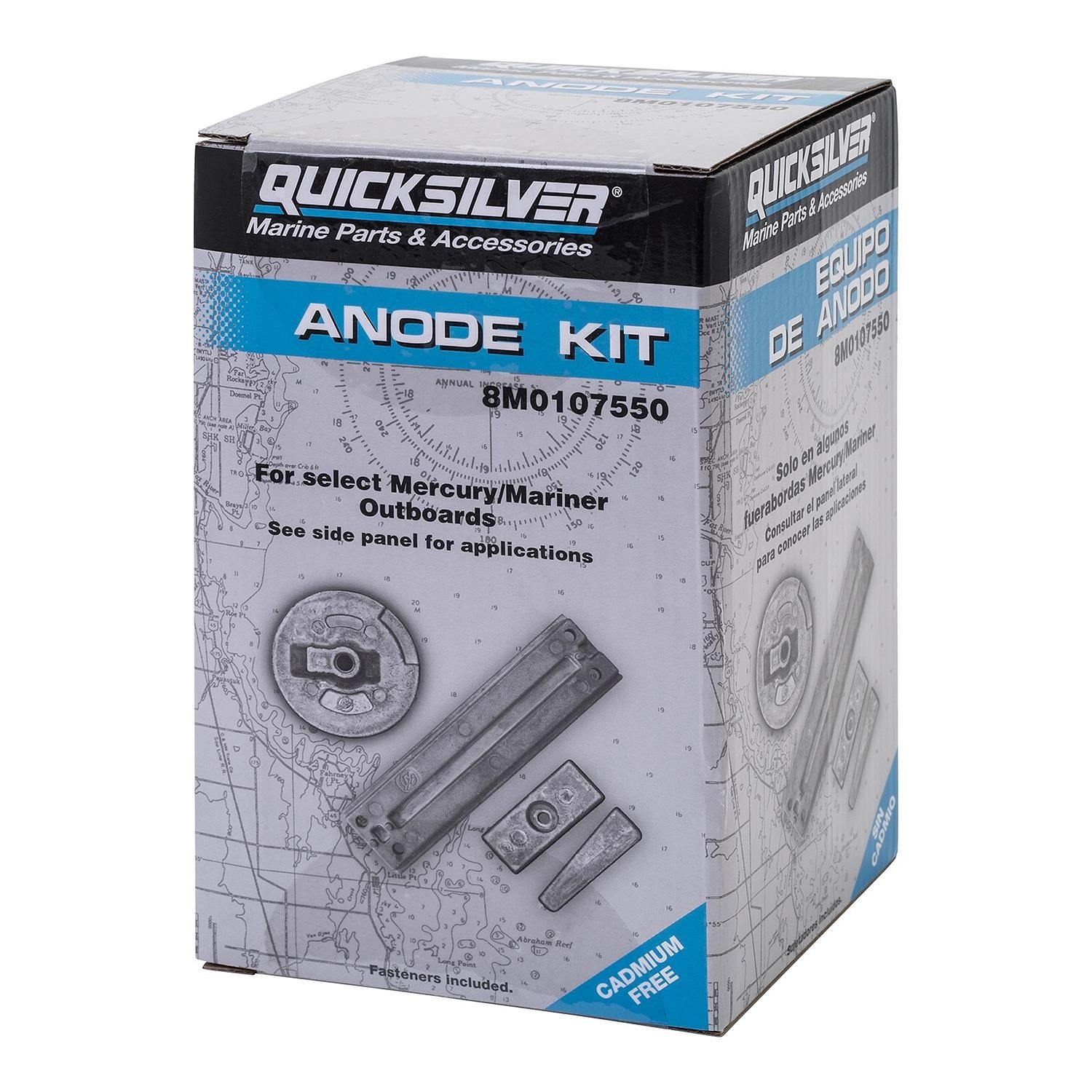Quicksilver 8M0107550 Anode kit aluminium voor Mercury Verado en OptiMax, foto 2 van 2