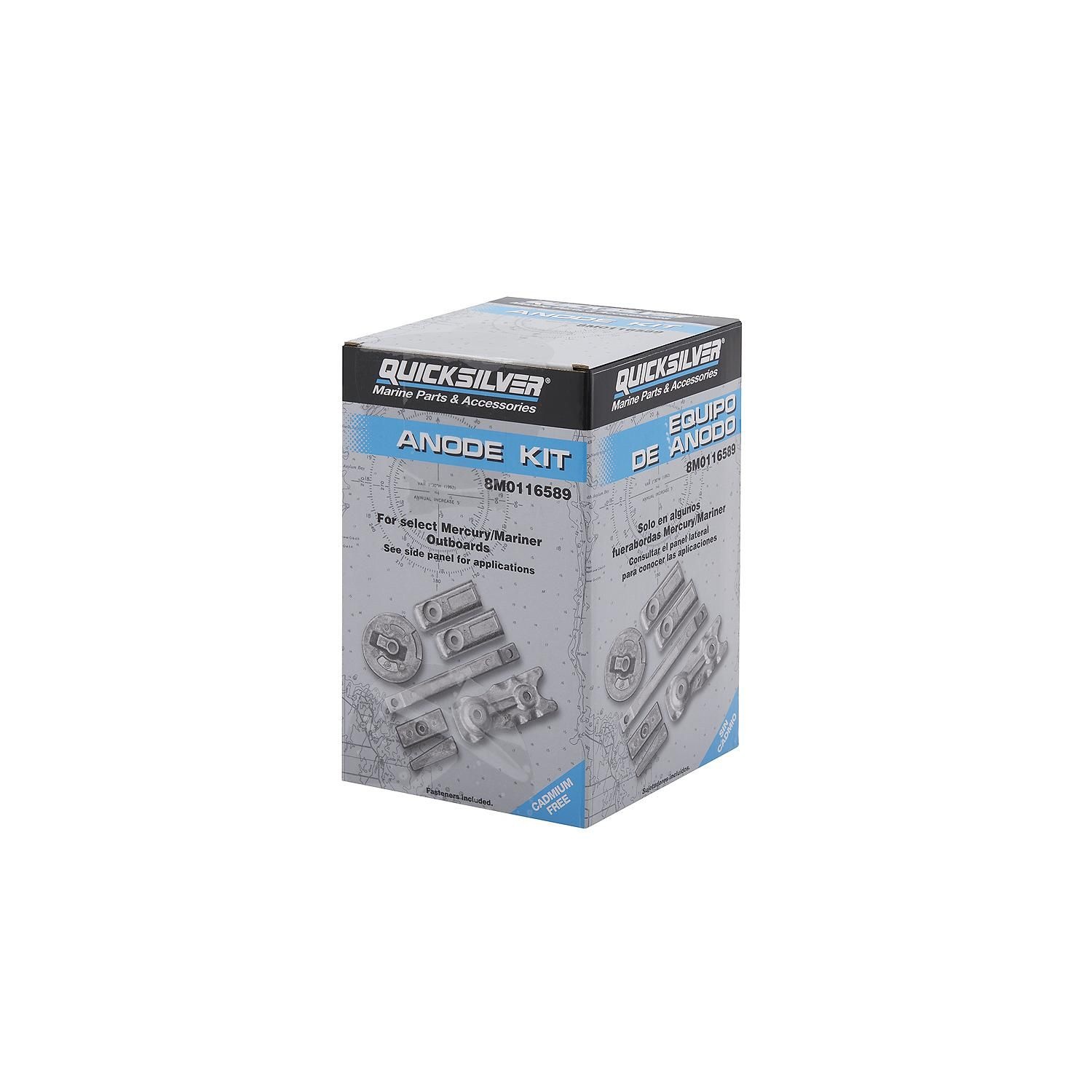 Quicksilver 8M0116589 Anode kit aluminium voor Mercury Verado 350pk, foto 3 van 4