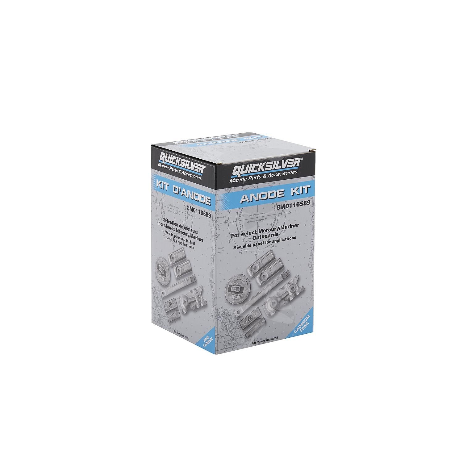Quicksilver 8M0116589 Anode kit aluminium voor Mercury Verado 350pk, foto 4 van 4