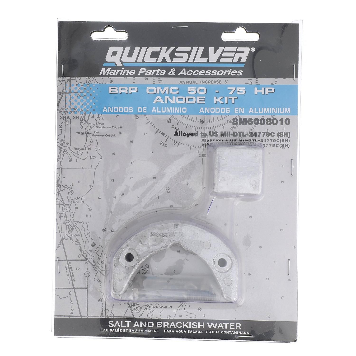 Quicksilver º 8M6008010 Anode kit aluminium voor BRP/OMC 50-75pk