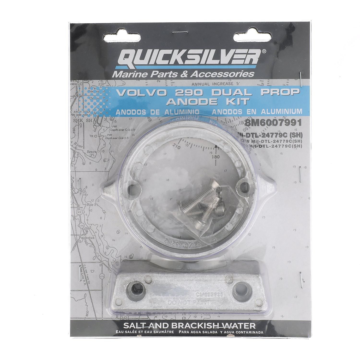 Quicksilver 8M6007991 Anode kit aluminium voor Volvo 290 Duoprop hekdrive