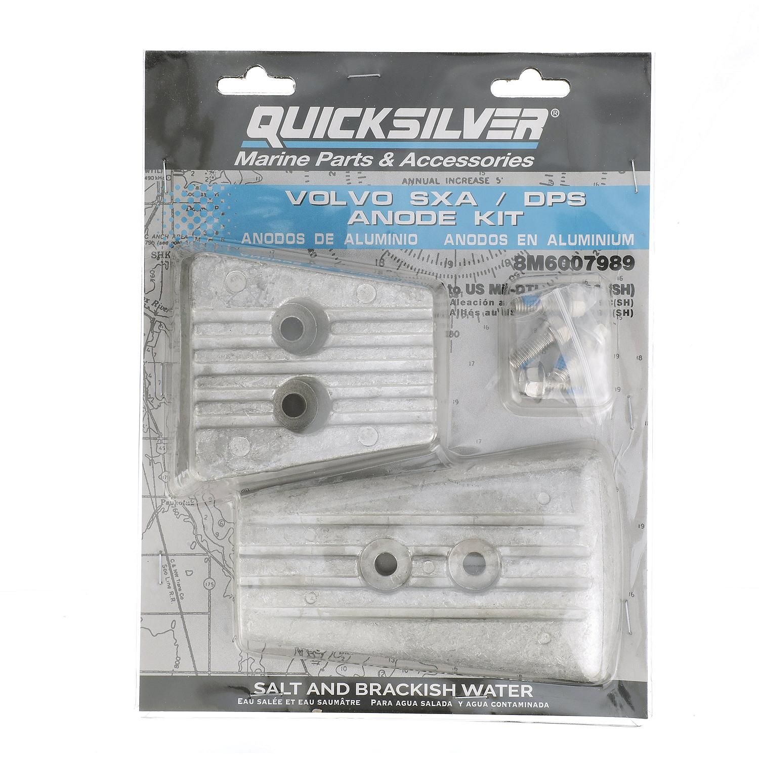 Quicksilver 8M6007989 Anode kit aluminium voor Volvo DPS/SX-A hekdrive