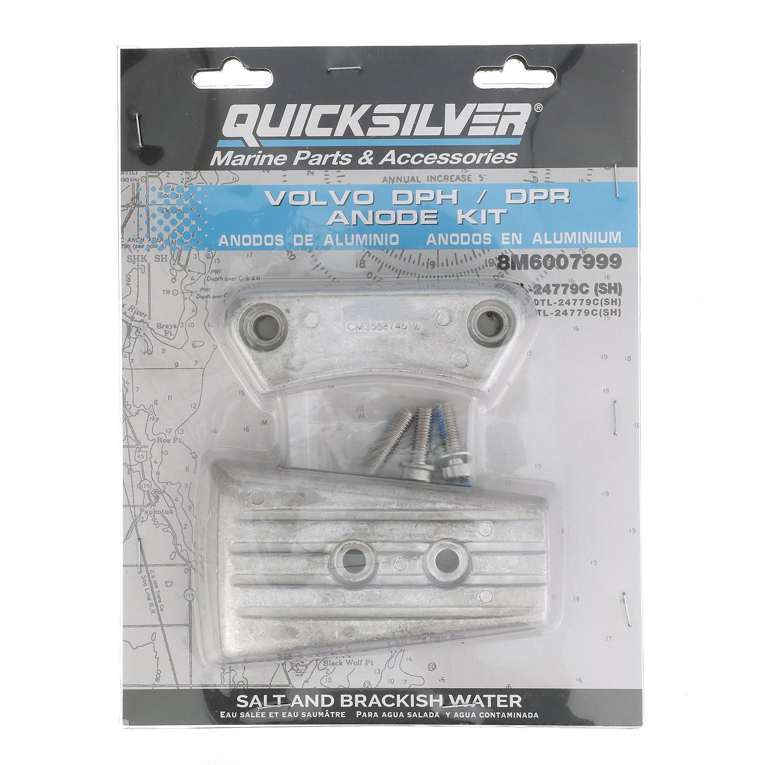 Quicksilver º 8M6007999 Anode kit aluminium voor Volvo DPH/DPR hekdrive, foto 4 van 4