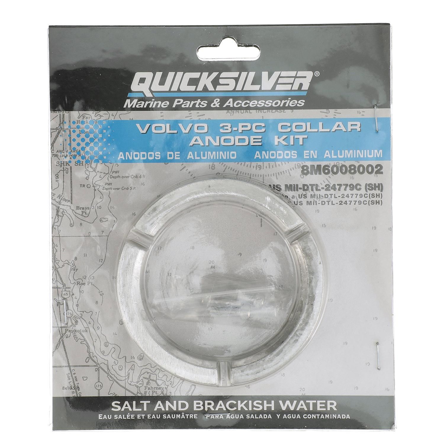 Quicksilver 8M6008002 Anode kit aluminium voor Volvo hekdrive, foto 4 van 4