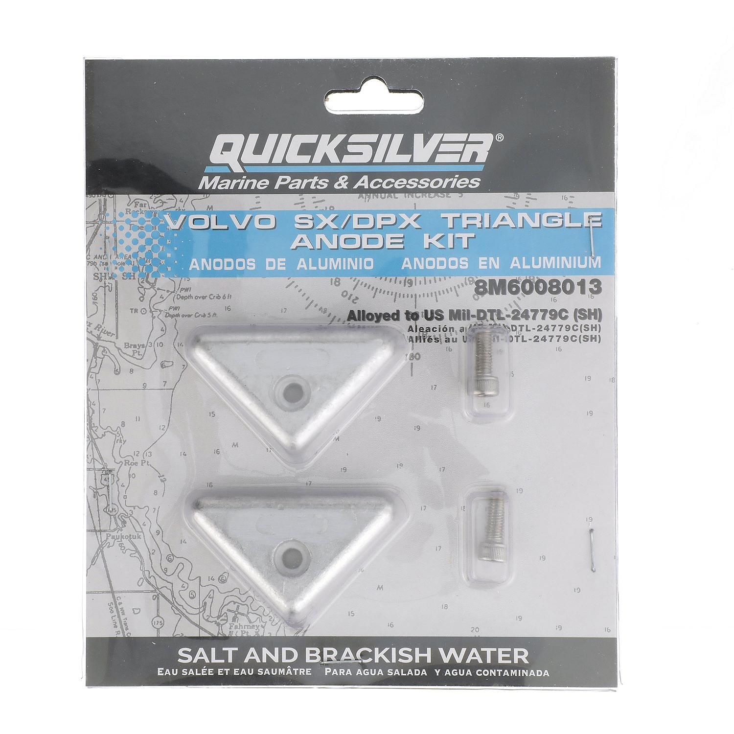 Quicksilver 8M6008013 Anode kit aluminium voor Volvo 290 hekdrive, foto 4 van 4