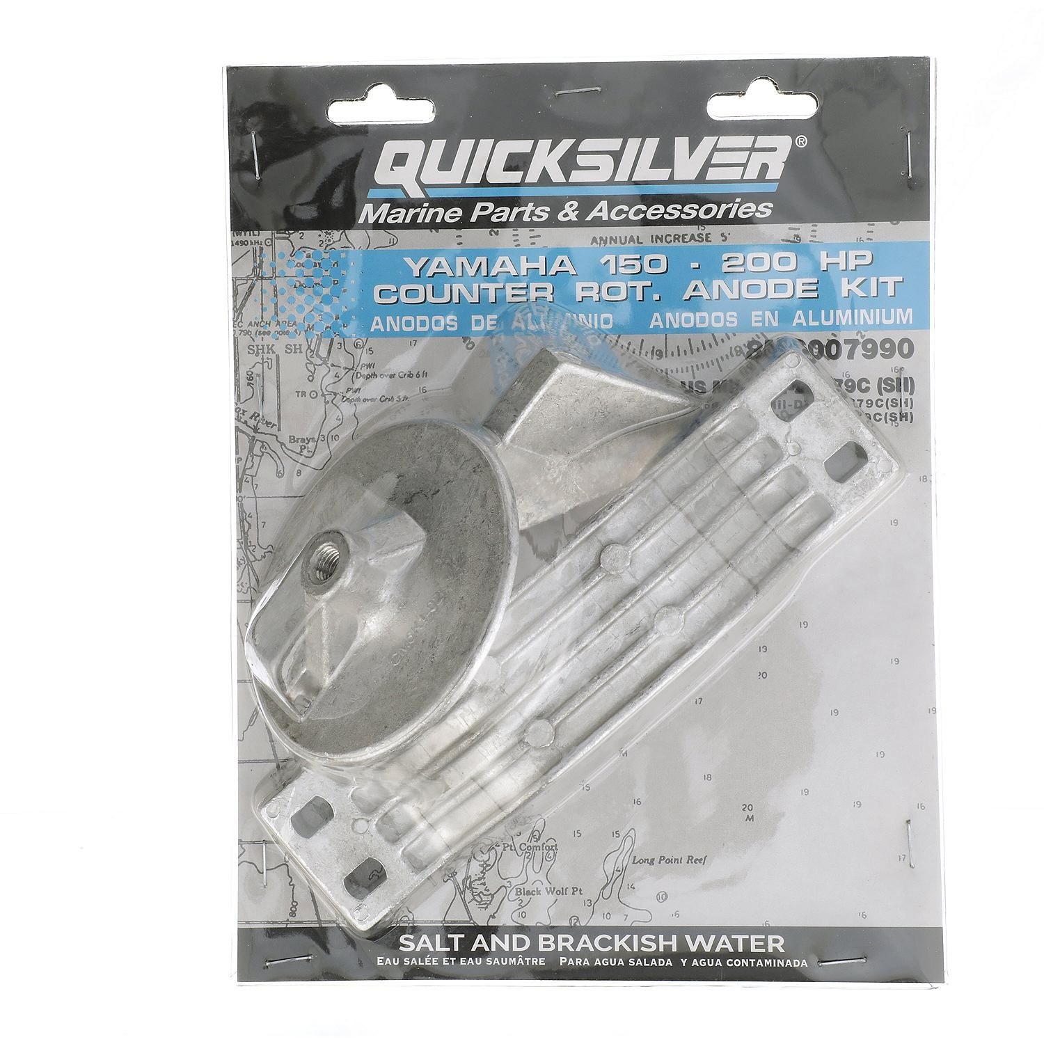 Quicksilver º 8M6007990 Anode kit aluminium voor Yamaha CR 150pk