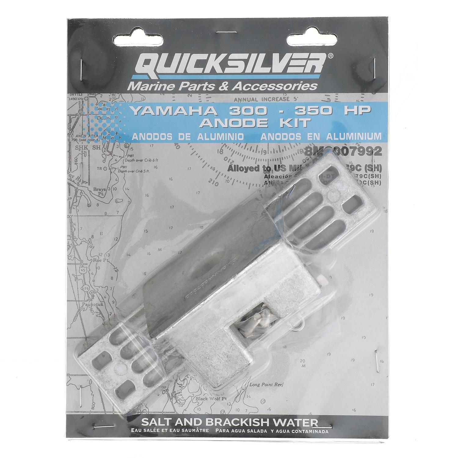 Quicksilver º 8M6007992 Anode kit aluminium voor Yamaha 300-350pk