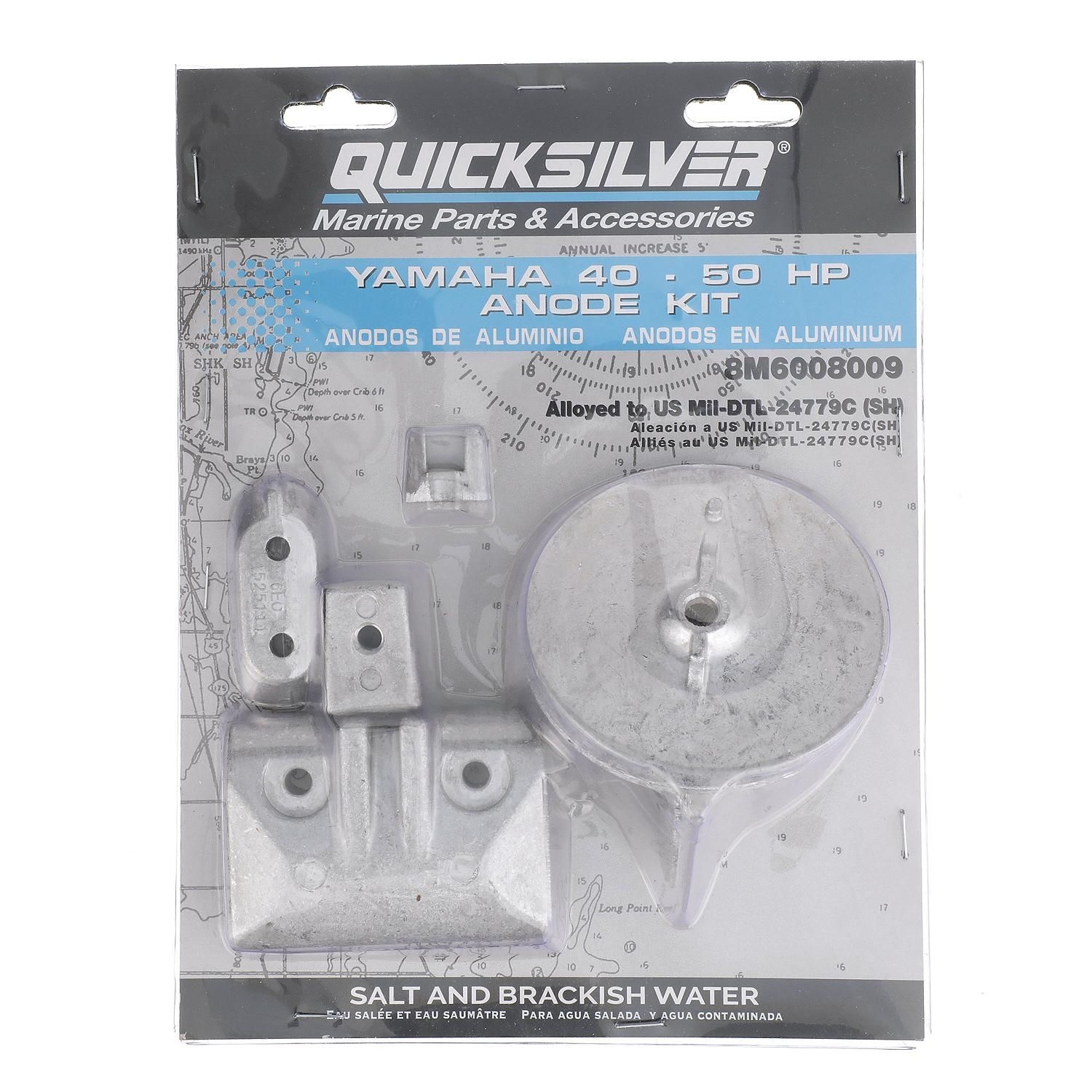 Quicksilver 8M6008009 Anode kit aluminium voor Yamaha 40-50pk, foto 4 van 4