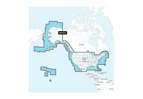 Gates Kust VS en Canada - Meren, rivieren en kustwaterkaarten