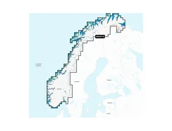 Garmin Noorwegen, Meren en rivieren - Waterkaarten voor binnenwateren