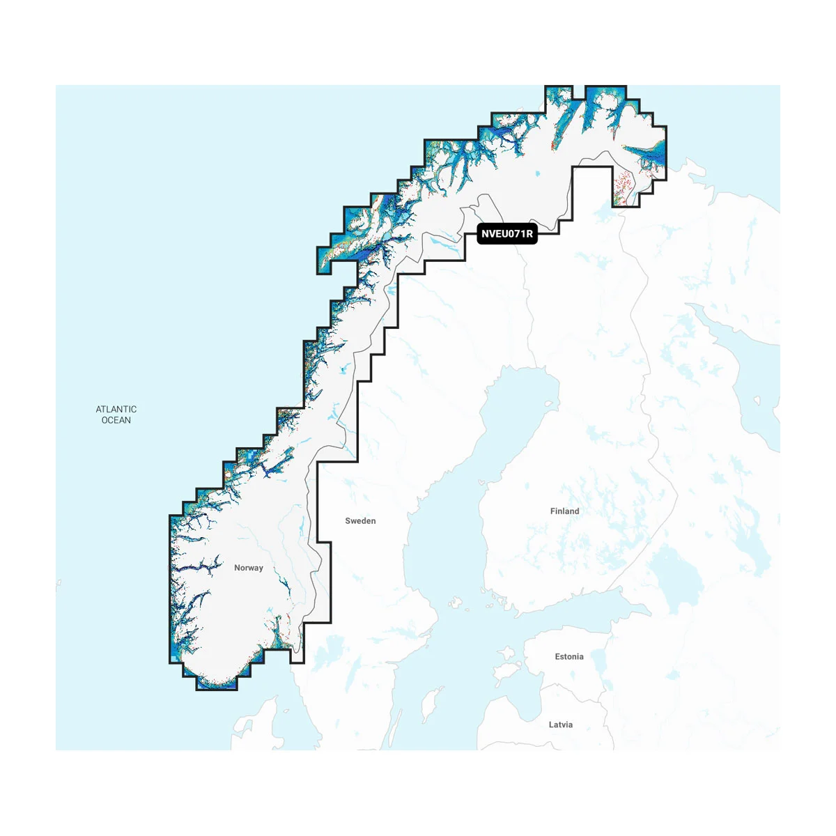 Garmin Noorwegen, Meren en rivieren - Waterkaarten voor binnenwateren