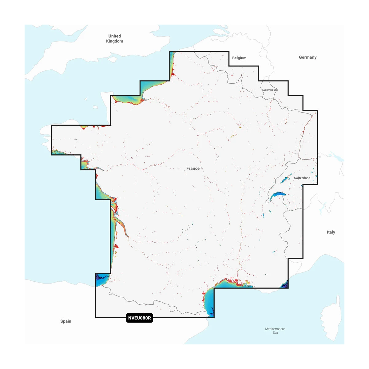 Garmin Frankrijk, Meren en rivieren - Waterkaarten voor binnenwateren