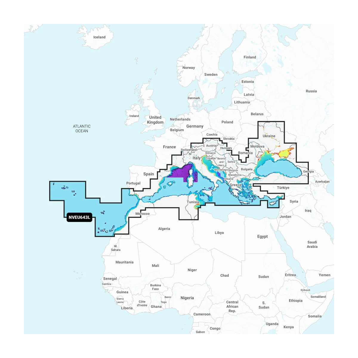 Garmin Middellandse Zee en Zwarte Zee - Waterkaarten