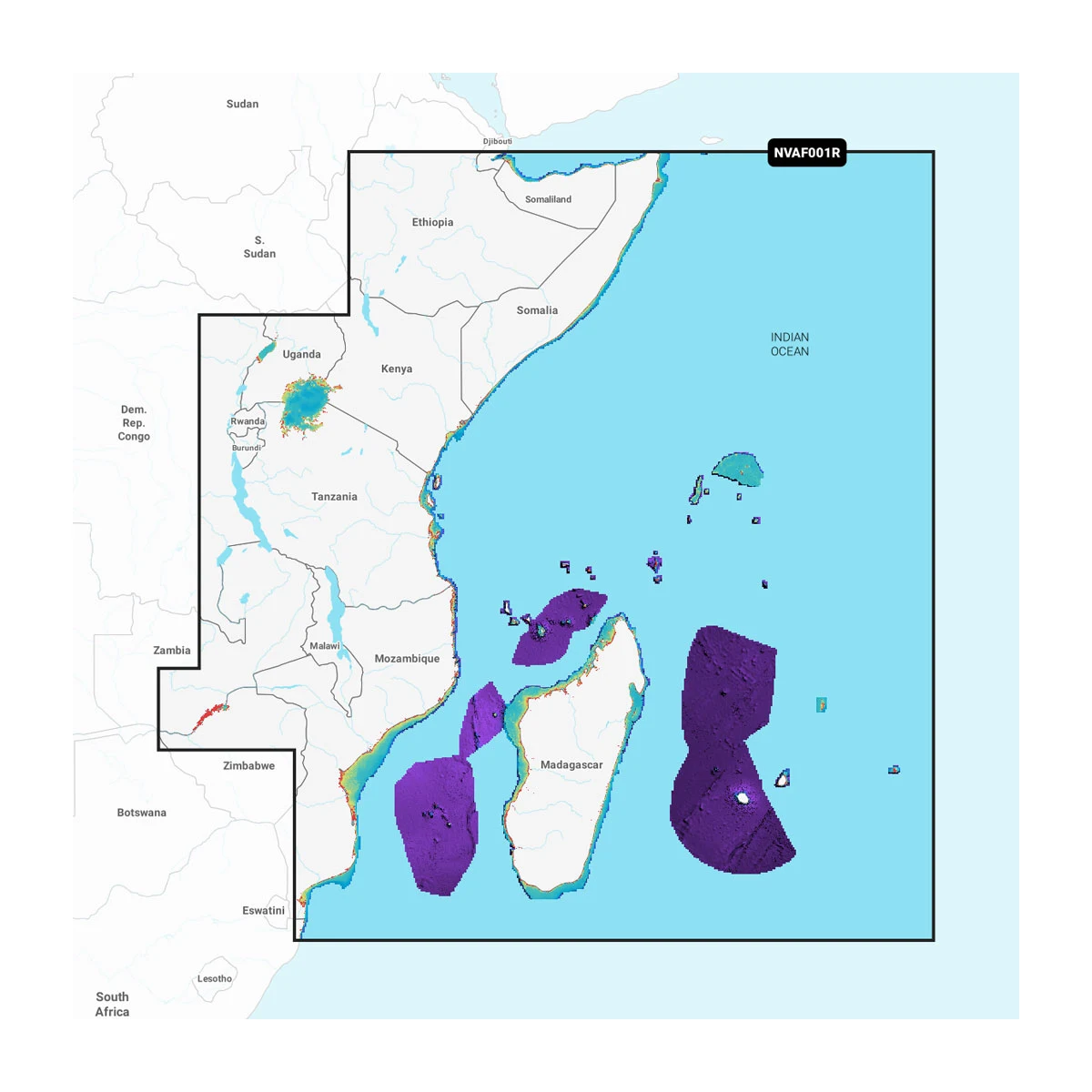 Garmin Afrika, Oost - Waterkaarten