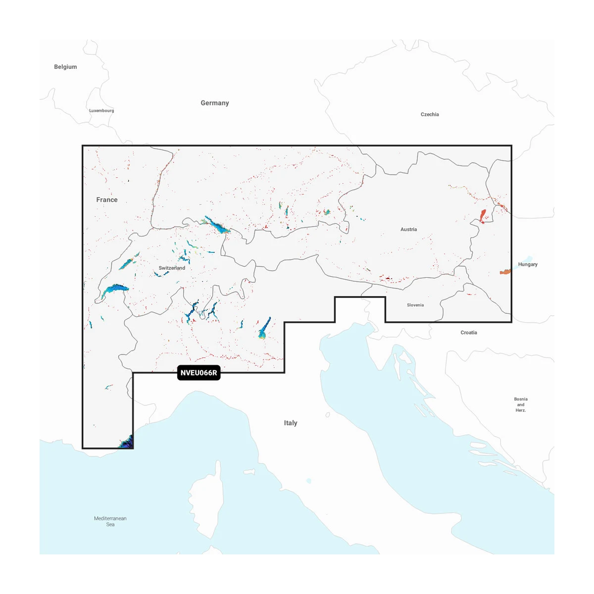 Garmin Bergen, meren en rivieren - Waterkaarten voor binnenwateren