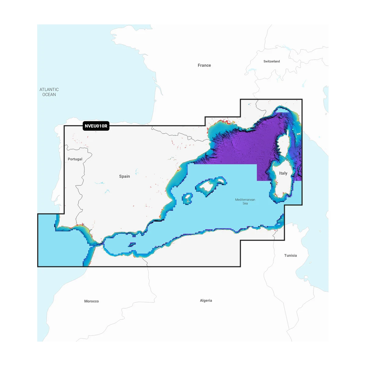 Garmin Spanje, Middellandse Zee-kust - Waterkaarten