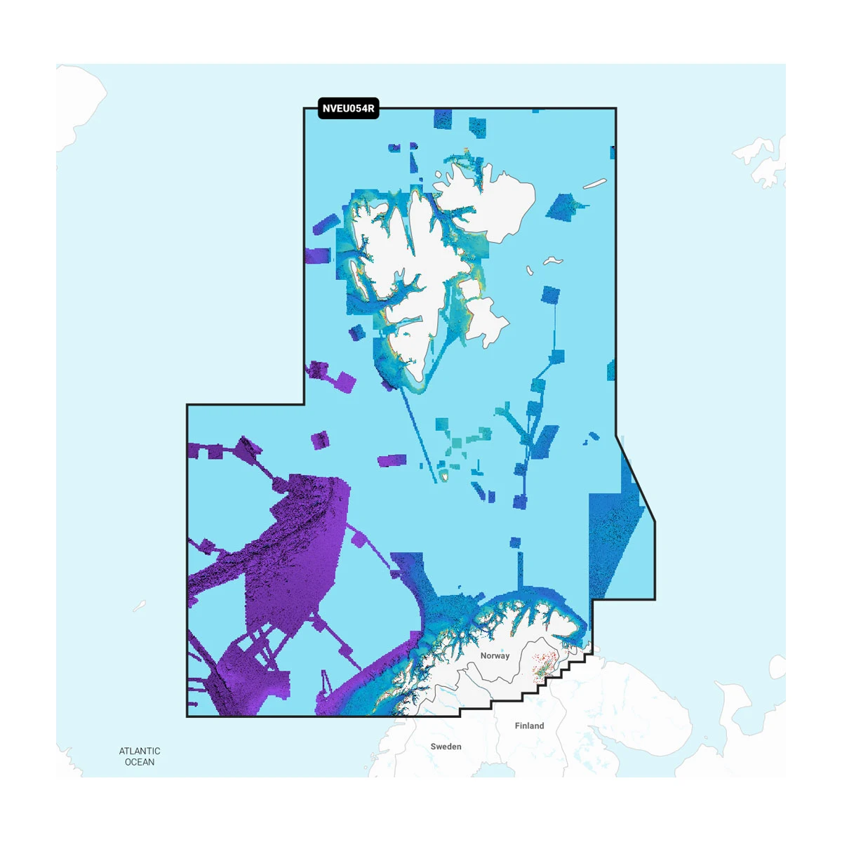 Garmin Noorwegen, Vestfjorden naar Varanger en Spitsbergen - Waterkaarten