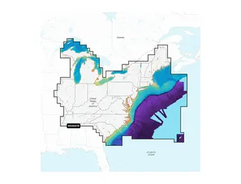 Garmin Oosten VS - Meren, rivieren en kustwaterkaarten