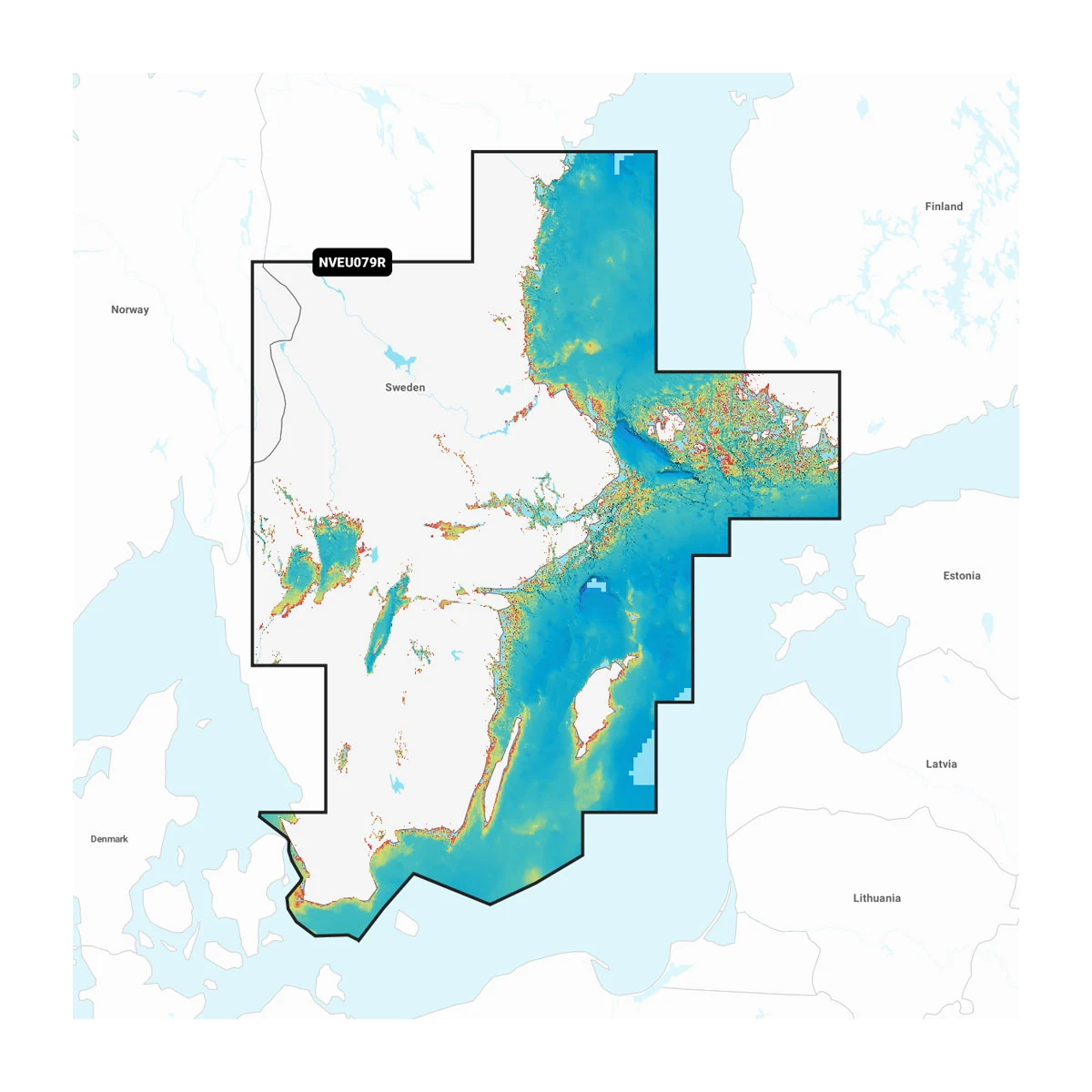 Garmin Zweden, zuidoost - Waterkaarten