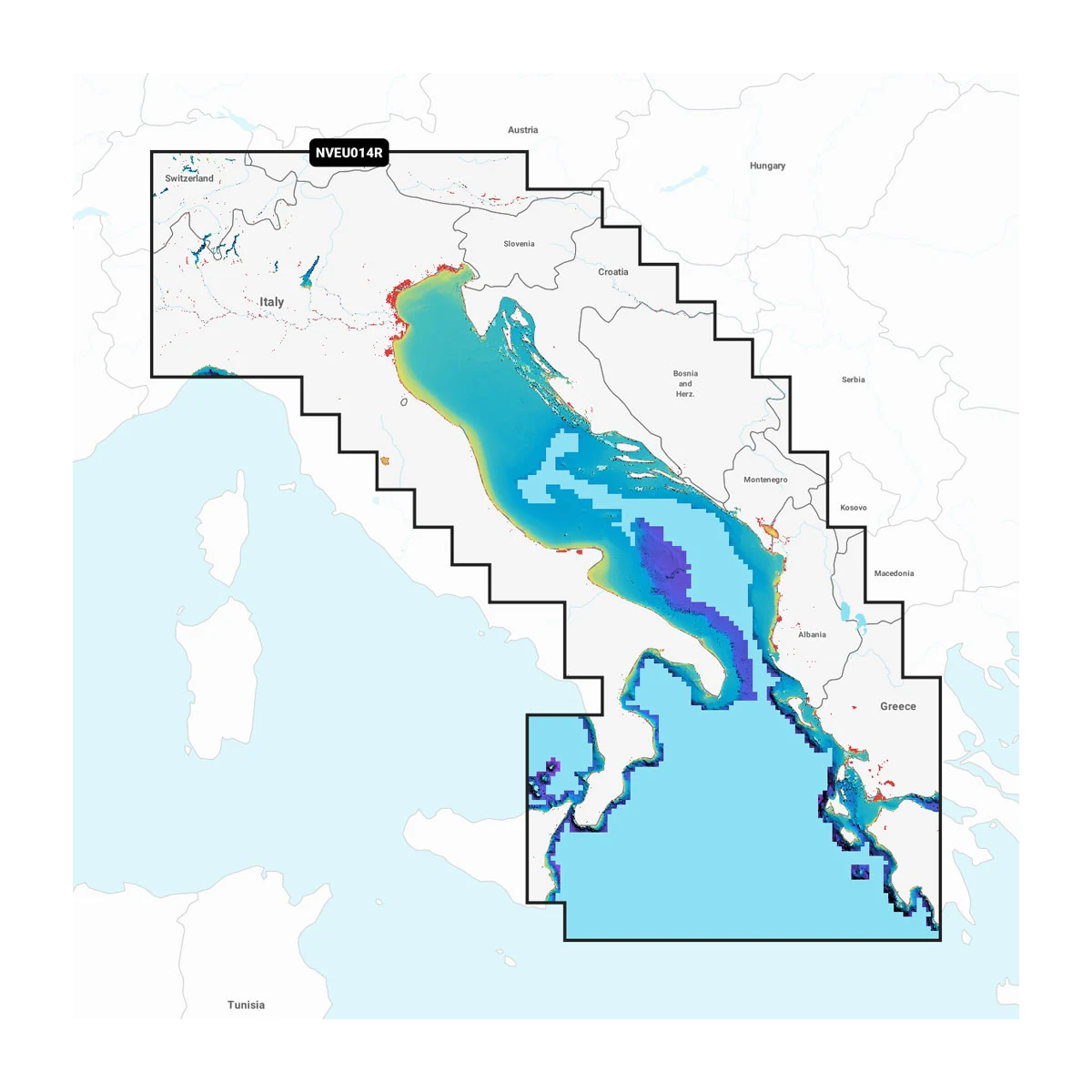 Garmin Italië, Adriatische Zee - Waterkaarten
