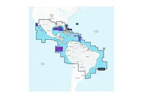 Garmin Mexico, Caribisch gebied naar Brazilië - binnen- en kustwateren Waterkaarten