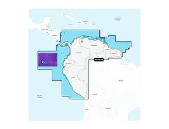 Garmin Zuid-Amerika, Noord - binnenwateren en kustwaterkaarten