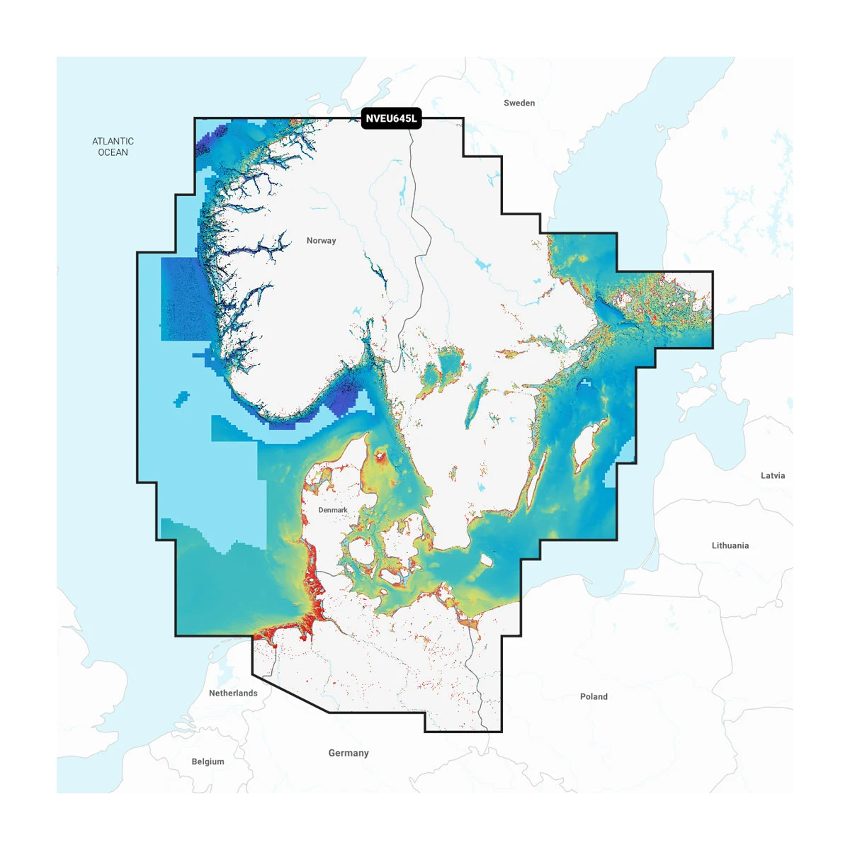 Garmin Scandinavië, Zuid en Duitsland, Noord - Waterkaarten
