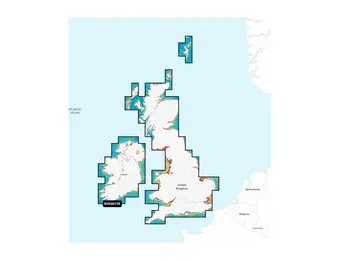 Garmin Verenigd Koninkrijk en Ierland, Meren en rivieren - Waterkaarten voor binnenwateren
