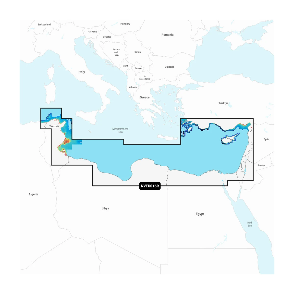 Garmin Middellandse Zee, Zuidoost - Waterkaarten