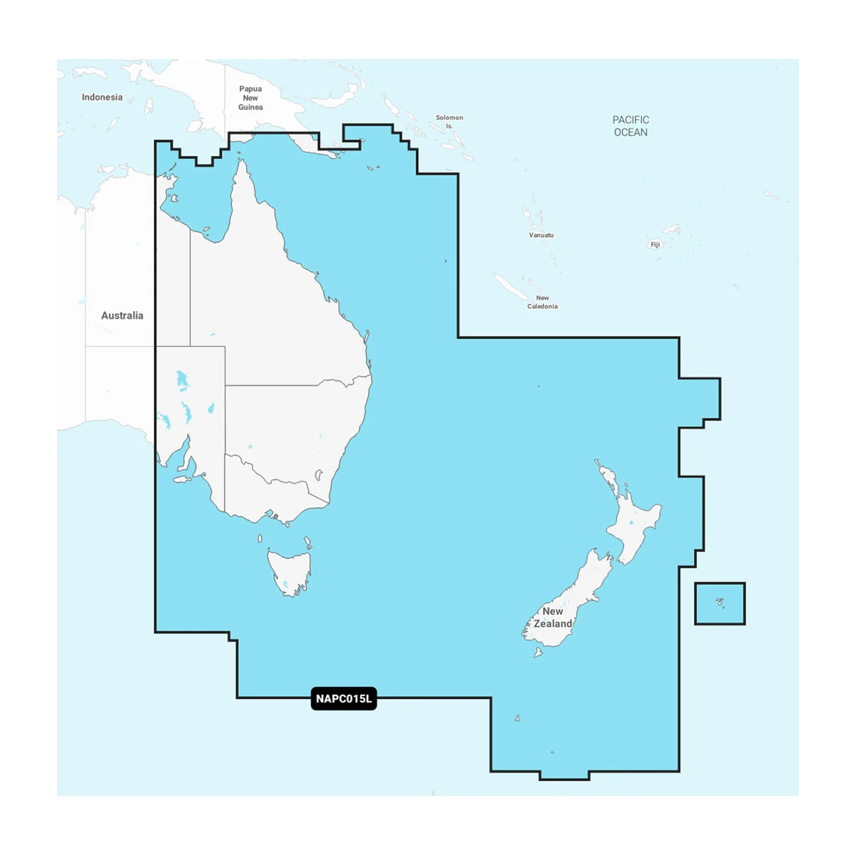 Garmin Australië, Oost en Centraal tot Nieuw-Zeeland - Waterkaarten van binnen- en kustwateren