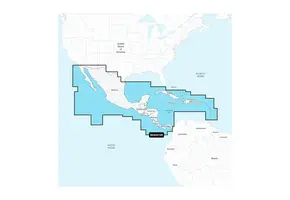 Garmin Midden-Amerika en Caraïben - Waterkaarten van binnen- en kustwateren