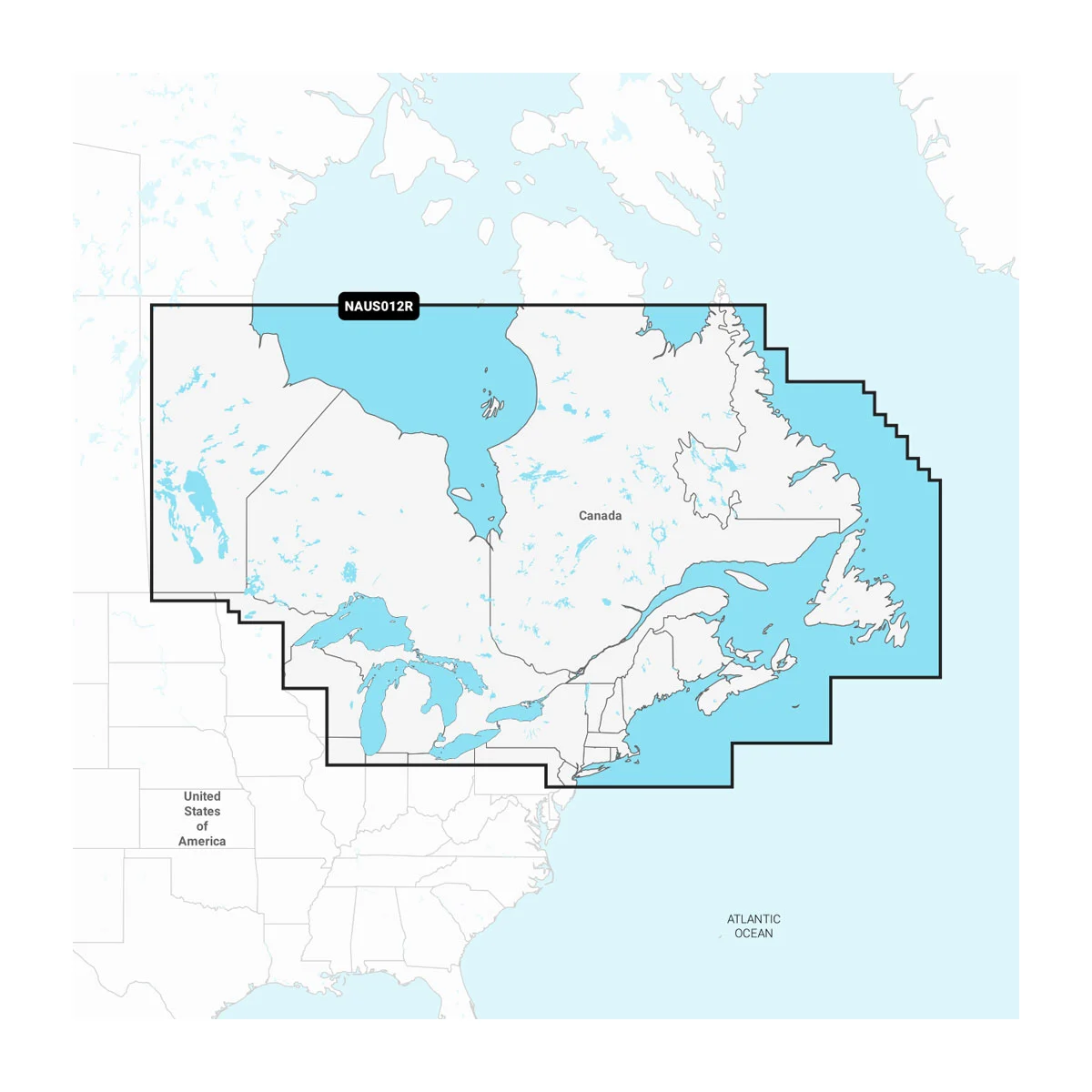 Garmin Canada, Oost en Great Lakes - Meren, rivieren en kustwaterkaarten